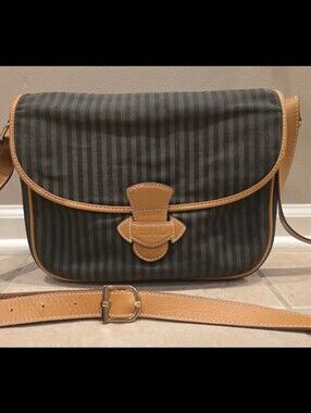 Vintage Fendi Striped Crossbody W/COA